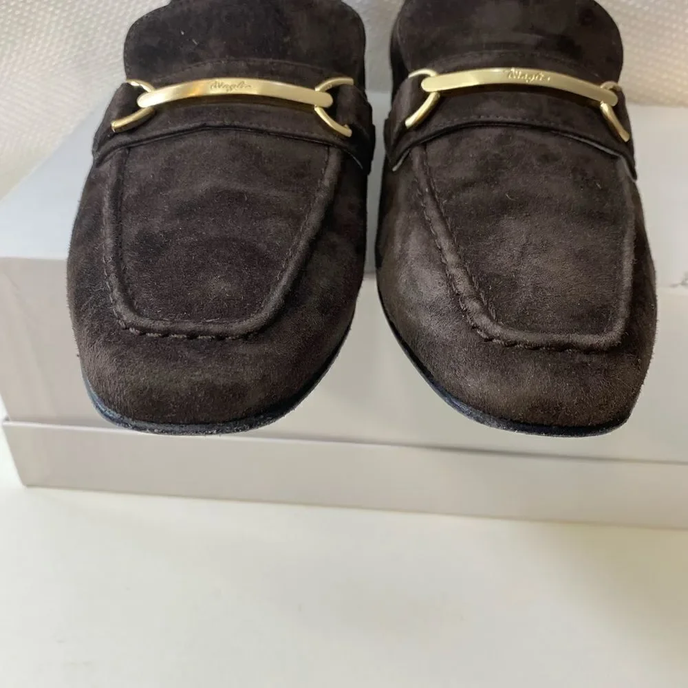 Bruno Magli brown suede loafers made in Italy size 37 or 7 - Picture 3 of 12